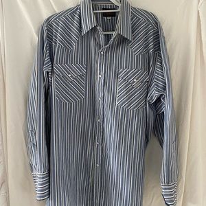 VINTAGE BUTTON DRESS SHIRT - XL